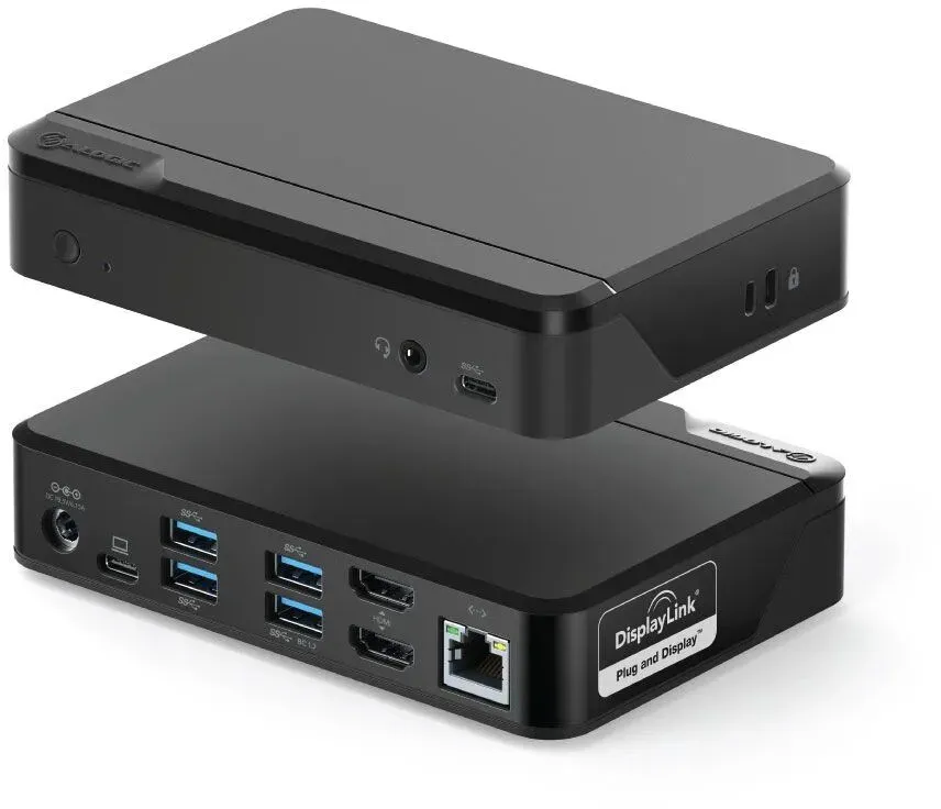 ALOGIC DUTHD laptop-dockingstation & portreplikator USB 3.2 Gen 1 (3.1 Gen 1) Type-C Schwarz