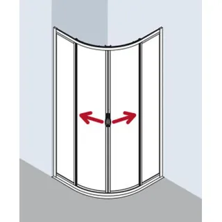 Kermi Ibiza 2000 Viertelkreisdusche 100 x 100 cm (I2R48100181PK)