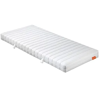 sleepling 196368 Federkernmatratze Basic 60 | Taschenfederkern Matratze | 7-Zonen Punktoflex | Härtegrad 2 | Made in EU | Wendegriffe | Ökotex | 95 Grad Kochfest | 140 x 200 x 16 cm, weiß