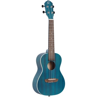 Ortega Guitars Konzert Ukulele Linkshänder – Akustisch – Earth Series – Okoume, Dunkelblau (RUOCEAN-L)