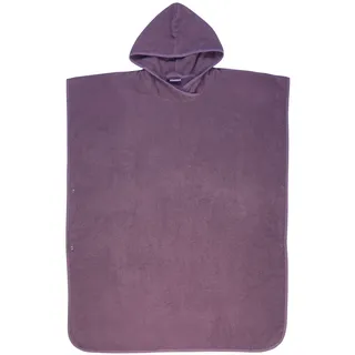 Wörner Badeponcho WÖRNER "Badeponcho Uni" Gr. L, mauve, L:100cm, Baumwolle, Hausmäntel, maschinenwaschbar, trocknergeeignet