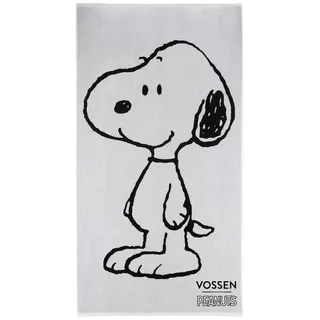 VOSSEN Snoopy Beach Strandtuch 100 x 180 cm schwarz