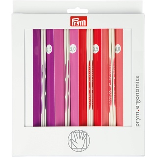 Prym 194000 Strumpfstricknadel Set prym.ergonomics, 2,5-4,0mm, Kunststoff, Weiß, 2,5-4 mm