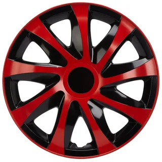 NRM KO238 Radzierblende Draco CS, Schwarz/Rot, 14 Zoll, 4er Set