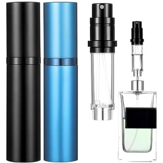 IANFAN Mini Parfümzerstäuber Taschenzerstäuber, 2 Stück 5ml Parfümzerstäuber Nachfüllbar Leer Reise Parfüm Zerstäuber Parfüm Sprühflasche für Reisen Ausgehen