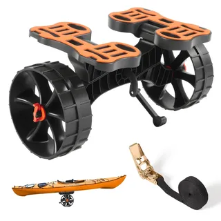 Vevor Kajakwagen 136 kg faltbar 25,4 cm Vollgummi Schwarz