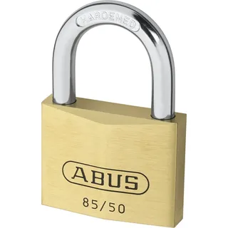 ABUS Hangschloss Messing 85/50 gl.-2681 - gleichschließend - für Kellertüren, Schuppen u. v. m. - wetterfest - gehärteter Stahlbügel - ABUS-Sicherheitslevel 7