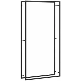 vidaXL Brennholzregal Mattschwarz 110 x 28 x 214 cm Stahl