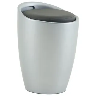 IDIMEX Sitzhocker DANIEL, Sitzhocker Stauraumhocker Arbeitshocker Badhocker Hocker mit Stauraum goldfarben|grau