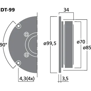 Monacor DT-99 HiFi-Dome-Tweeter