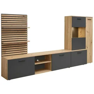HBZ MEBLE Wohnwand Heathrow Holzoptik Artisan-Eiche