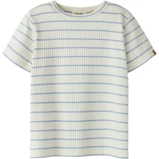 Lil' Atelier T-Shirt LIL' ATELIER "NMMKAIL SS TOP LIL NOOS", Jungen, Gr. 92, coconut milk stripes:zen blau, Jersey, Obermaterial: 95% Baumwolle, 5% Elasthan, gestreift, normal normal, Rundhals, Shirts T-Shirt, Baumwollmischung, regular fit