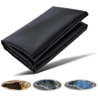 TeichVision - Premium PVC Teichfolie Schwarz - Stärke 0,5 Mm -2x2,5 3x3 3x2m/PVC Folie Schwarz Auch Geeignet Als Hochbeet Folie Wasserdicht (Farbe : Schwarz, Größe : 4X7M)
