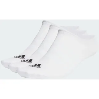 Adidas Thin and Light No-Show Socken, 3 Paar White / Black 28-30