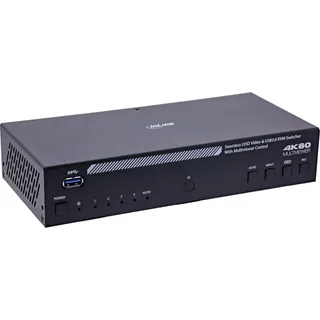 InLine KVM Switch 4-fach, HDMI 4K60Hz, Multiviewer, USB Hub, schwarz