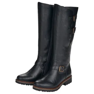 Remonte Winterstiefel, Blockabsatz, Langschaftstiefel, Wechselfußbett, XL-Schaft schwarz 45 EU