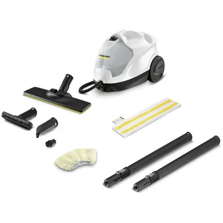 Karcher Kärcher Dampfreiniger SC 4 EasyFix, Dampfdruck: 3,5 bar, Aufheizzeit: 4 min., Leistung: 2.000 W, Flächenleistung: 100 m2, 2-Tank-System: 0,5 l + 0,8 l, mit Bodenreinigungsset EasyFix, Düsen und Bezüge