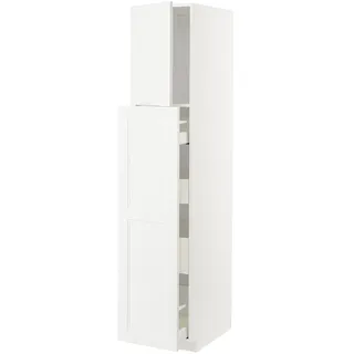 IKEA METOD / MAXIMERA Hos m Ausziehfu 1 Tür/4 Schub weiß/Axstad matt weiß