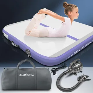 Vendomnia Track 1 2 3 4 aufblasbar, mit Pumpe, Air Turnmatte, Tumbling Gymnastikmatte, - Herablue