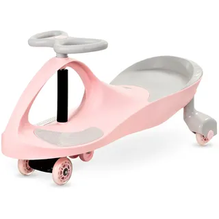 TWISTCAR Baby Car 3, Kleinkindauto, Fahrzeug für Jungen und Mädchen, Twist Car mit Lenkrad, Gummiräder, Belastbarkeit bis 120 kg, Pink LED