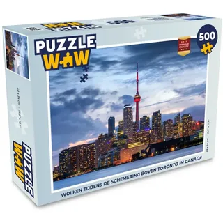 MuchoWow Puzzle Dämmerungswolken über Toronto in Kanada, 500 Puzzleteile, Foto-Puzzle, Bilderrätsel, Puzzlespiele, Spielzeug 34 cm x 48 cm x 2 cm