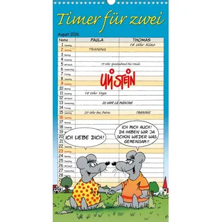 Lappan Verlag Uli Stein Timer für zwei 2026: Monatskalender für die Wand: Praktischer Wandkalender mit viel Platz zum Eintragen und tollen Cartoons | Pärchenplaner zum Aufhängen (Uli Stein Kalender 2026)