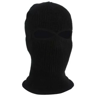 URSING Gesichtsmaske Skimaske 3 Loch Maske Sport Einfarbige Maske Warm Party Maske Sturmhaube Motorrad Herren Fahrrad Maske Ski Maske Face Kopf Wärmer Multifunktionen (One Size, Schwarz) - Einheitsgröße