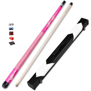 L-DREAM Billard Billardqueue, Standard Queue Billard 147cm, Gerade Und Glatt, Verbesserung des Amateursports Für Lady, Hartholz, Ahorn Billardstick, Schön Pool Cue - Rosa