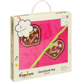 Playshoes 330910 Baby Frottee Geschenk-Set Sweety zur Geburt oder Taufe, tolle Geschenkidee für Neugeborene, rosa