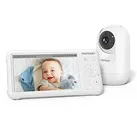 Momcozy BM01 1080p 5-Zoll-HD-Video-Babyphone mit Kamera, Wandhalterung, Nachtsicht, 5000-mAh-Akku, Zwei-Wege-Audio, Temperatursensor, Schlaflieder, Reichweite von 960 Fuß für frischgebackene Mütter