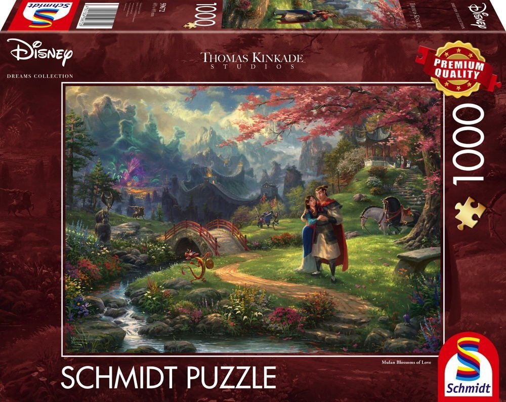 Schmidt Spiele Puzzle 1000 Teile Schmidt Spiele Puzzle Thomas Kinkade Disney Mulan 59672, 1000 Puzzleteile
