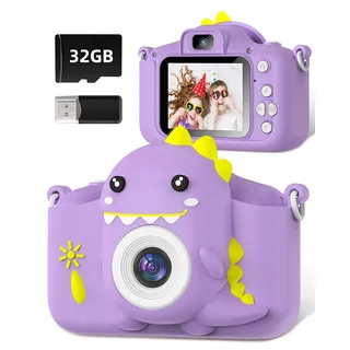 Gofunly Kinderkamera, Gofunly Kinder Kamera 1080P 2,0-Zoll-Bildschirm Fotoapparat Kinder mit 32GB-Karte Selfie Digitalkamera Fotokamera für 3-12 Jahre Jungen und Mädchen Weihnachten Spielzeug