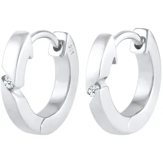 Elli DIAMONDS - Creolen Basic Diamant (0.03 ct.) 925 Silber Damen (199.99 € / )