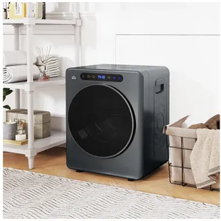 HOMCOM Ablufttrockner B61-010V90GY, mit Touch-Screen und Timer, für Wohnmobile Haus Grau grau
