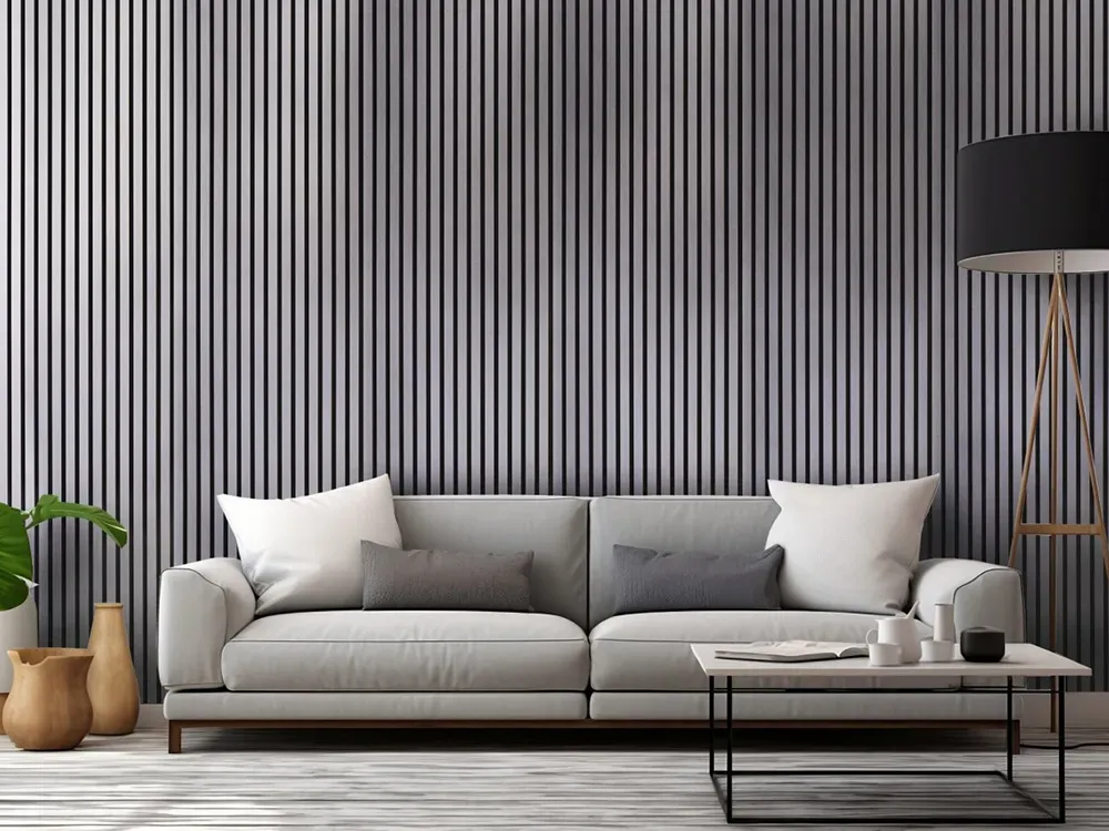 Akustikpaneel DecoLine, Beton, 2400x561x19 mm, 3-seitig foliert