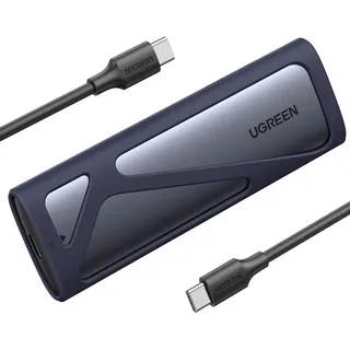 UGREEN M.2 NVMe SSD Gehäuse Adapter mit USB CC Kabel für M2 USB-Anschluss, Silber