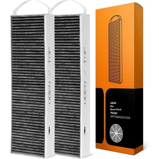 A&M® Aktivkohlefilter (2 Filter) für Puakf und Bora Pure Dunstabzugshaube | Hochwertiger Aktivkohlefilter für Puru oder Puxu Kochfeld mit Umluft - 2er Pack