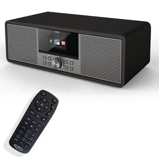 Xoro HMT 600 V2 - All-in-One Internetradio mit WLAN, Radio, Bluetooth, Podcast, USB MP3 Mediaplayer, Spotify Connect, MP3-Streaming (UPnP) Schwarz