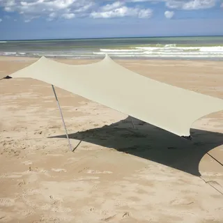 Meister Craft Meister Strandzelt - 210x210 cm - UVA/B-Schutz - LSF50+ - 2 bis 4 Personen - Mit Sandankern - Koffertauglich - Wasserabweisend - gelb / Beach Tent / Sonnenzelt / Sonnensegel / Strandmuschel / 6819510