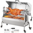 VEVOR Lammgrill, Spanferkelgrill, Spießbratengrill, 90 kg BBQ-Holzkohle-Spießgrill für ganzes Schwein, Lamm, Ziege, elektrischer 52-W-Motor, Edelstahl-Drehspießröster mit feststellbaren Rädern