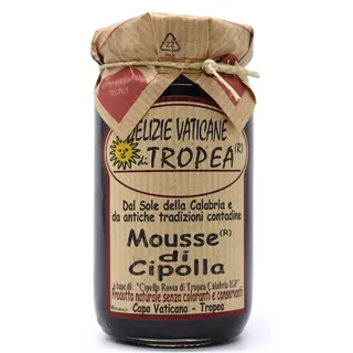 Mousse di Cipolla Rossa di Tropea Delizie Vaticane di Tropea – Feinste  Zwiebelkonfitüre - Rote Zwiebelmarmelade aus Tropea - Italienisches Produkt