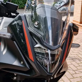 Resin Bike Aufkleber Motorrad Kompatibel Mit Honda Transalp XL 750 2023-2024. Schutz Motorrad Scheinwerfer Vorderseite vor Stößen und Kratzern. Aufkleber 3D Harz Neutral Metallisierte