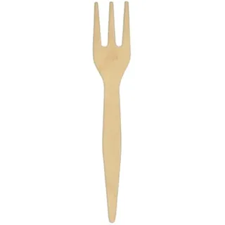 MAQA 250 Stk Birkenholzgabeln 8,5 cm Einweggabeln Fingerfood biologisch abbaubare und kompostierbare 3-zinkige Gabeln