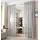 Woltu 2er-Set Gardine Schlaufenschal transparent Leinenoptik hellgrau 140x225 cm Woltu