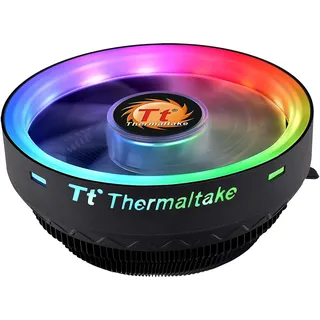 Thermaltake UX 100 Air Cooler ARGB | leiser 120-mm-PWM-Lüfter | für Intel und AMD Sockel | 5V adressierbar | 65W | schwarz