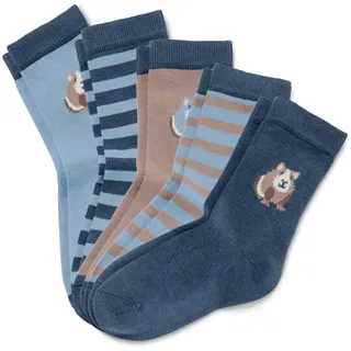 Tchibo - 5 Paar Kleinkind-Socken - Herren - Gr. 27-30 - blau