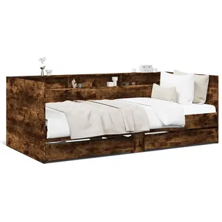 vidaXL Tagesbett mit Schubladen 100 x 200 cm räuchereiche