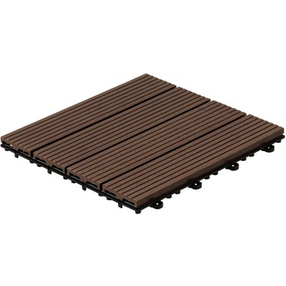 WPC Bavaro dunkelbraun 30 x 30 x 2,2 cm 9 St.
