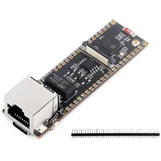 ESP32-S3 Ethernet Entwicklungsplatine mit 10/100Mbps RJ45 ETH Port, Kamera Schnittstelle, USB Typ-C Port, TF Card Slot, Wi-Fi & Bluetooth Unterstützung, 240MHz Dual-Core-Prozessor