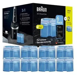 Braun 3in1 ShaverCare Reinigungskartuschen 6+2 Pack